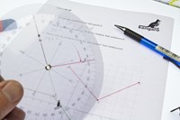 Koershoekmeter Kangaro kunststof 126mm transparant-1