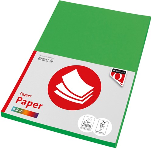 Kopieerpapier Quantore Colour A4 120gr grasgroen 100 vel