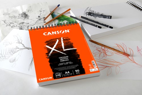 Schetspapier Canson XL Sketch 120vel 90gr A3 ivoorwit-2