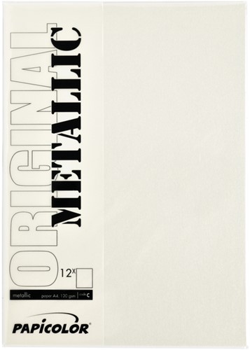 Kopieerpapier Papicolor A4 120gr 6 vel metallic ivoor-2