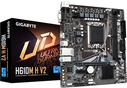 GIGABYTE H610M H V2 moederbord Intel H610 Express LGA 1700 micro ATX