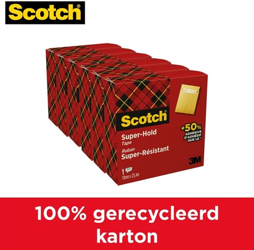 Plakband Scotch 700 Super Hold 19mmx25.4m transparant-3