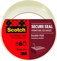 Verpakkingstape Scotch Secure Seal 50mmx50m transparant