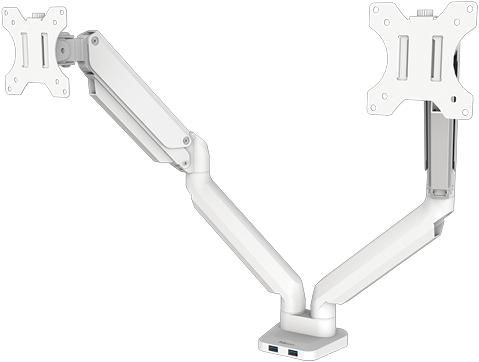 Monitorarm Fellowes Platinum Series dubbel horizontaal wit-2