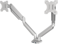 Monitorarm Fellowes Platinum Series dubbel horizontaal grijs-2