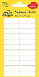 Etiket Avery 3044 32x10mm wit 132 stuks