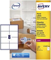 Etiket Avery L7165B-100 99.1x67.7mm blockout 800 stuks