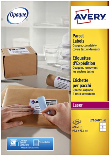 Etiket Avery L7166B-100 99.1x93.1mm blockout 600stuks-2