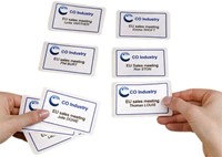 Naambadge etiket Avery L4787-20 80x50mm blauw kader 200 etiketten-2