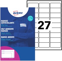 Naambadge etiket Avery L4784-20 63.5x29.6mm zk 540stuks