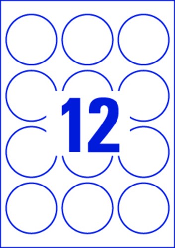 Etiket Avery L7104REV-20 60mm wit 240 stuks-2