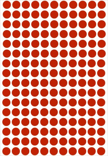 Etiket HERMA 2212 rond 8mm rood 5632 stuks-3