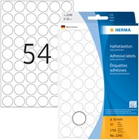 Etiket HERMA 2240 rond 16mm wit 1728 stuks-3