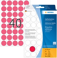 Etiket HERMA 2256 rond 19mm fluor rood 960stuks-3