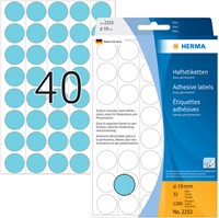 Etiket HERMA 2253 rond 19mm blauw 1280stuks-3