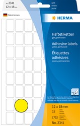 Etiket HERMA 2341 12x18mm geel 1792 stuks