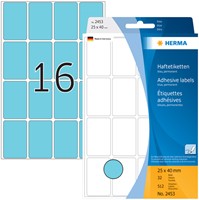 Etiket HERMA 2453 25x40mm blauw 512 stuks-3
