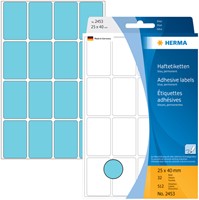 Etiket HERMA 2453 25x40mm blauw 512stuks-2
