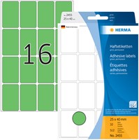 Etiket HERMA 2455 25x40mm groen 512 stuks-3