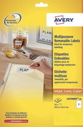 Etiket Avery L4734REV-25 199.3x143.5mm wit 50 stuks