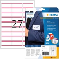 Naambadge etiket HERMA 4512 63.5x29.6mm wit/rood 540 stuks