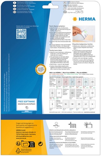Naambadge etiket HERMA 4513 63.5x29.6mm wit/blauw 540 stuks-2