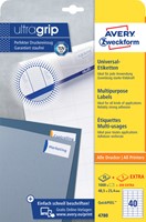 Etiket Avery Zweckform 4780 48.5x25.4mm wit 1000stuks