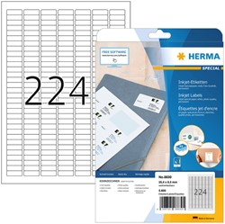 Etiket HERMA 8830 25.4x8.5mm mat wit 5600stuks