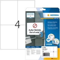 Etiket HERMA 5082 105x148mm A6 verwijderbaar wit 100 etiketten