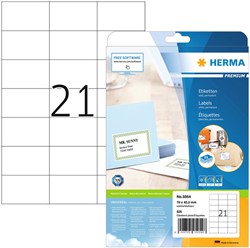 Etiket HERMA 5054 70x42.3mm premium wit 525 stuks