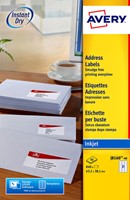 Etiket Avery J8160-40 63.5x38.1mm wit 840 stuks
