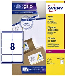 Etiket Avery L7165-40 99.1x67.7mm wit 320 stuks