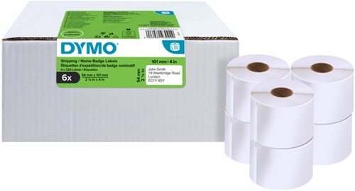 Etiket Dymo LabelWriter naamkaart 54x101mm 6 rollen á 220 stuks wit