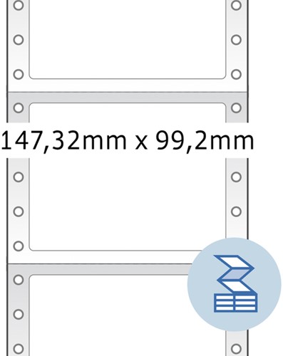 Etiket HERMA 8292 147.3x99.2mm 1-baans wit 3000 stuks-2