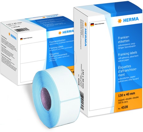 Frankeeretiket HERMA 4329 dubbel 163x45mm 500 stuks-2