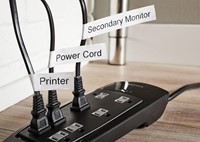 Labeltape Dymo LabelManager D1 polyester 9mm zwart op wit 10 stuks-12