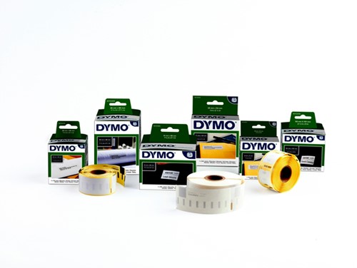 Labeltape Dymo LabelManager D1 polyester 12mm zwart op wit 10 stuks-7