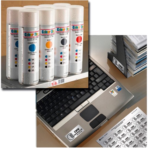 Etiket Avery L6008-20 25.4x10mm zilver 3780 stuks-1