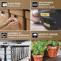 Labeltape Dymo LabelManager D1 polyester 12mm duurzaam zwart op wit-3