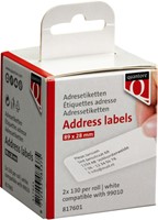 Labeletiket Quantore 99010 28x89mm adres wit 2 rollen-3