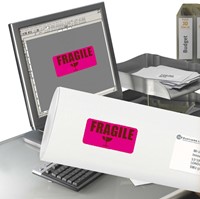 Etiket Avery L7363P-25 99.1x38.1mm neon roze 340 stuks-3