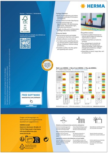 Etiket HERMA 4396 105x148mm A6 geel 400 stuks-2