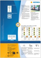 Etiket HERMA 4401 210x297mm A4 geel 100 stuks-2