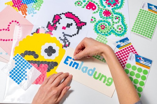 Etiket HERMA 1856 rond 13mm roze 240 etiketten-1