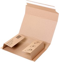 Wikkelverpakking IEZZY A5 met zelfklevende strip bruin-5