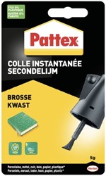 Secondenlijm Pattex met kwast flacon 5 gram op blister