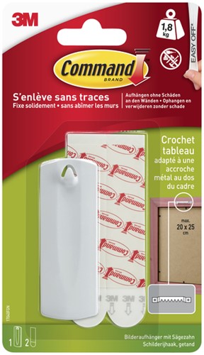Haak Command kunststof tbv schilderijen incl bevestigingsstrip-2