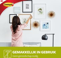 Haak Command metaal tbv oa schilderijlijsten incl bevestigingsstrip-2