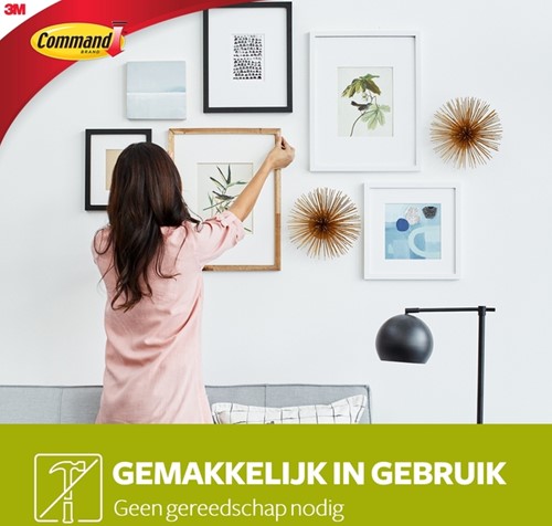 Haak Command metaal tbv oa schilderijlijsten incl bevestigingsstrip-2