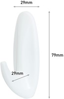 Haak Command kunststof ovaal wit incl bevestigingsstrip-2